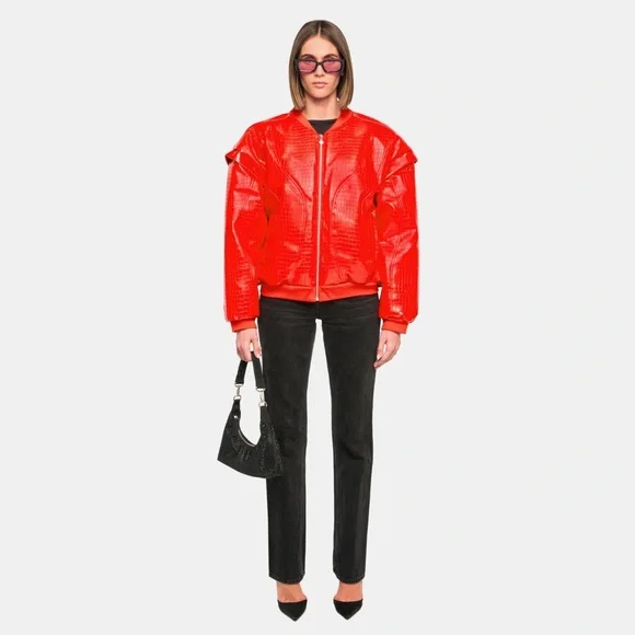 Scandi Brand OW Collection Croc Bomber Jacket - Picture 7 of 7